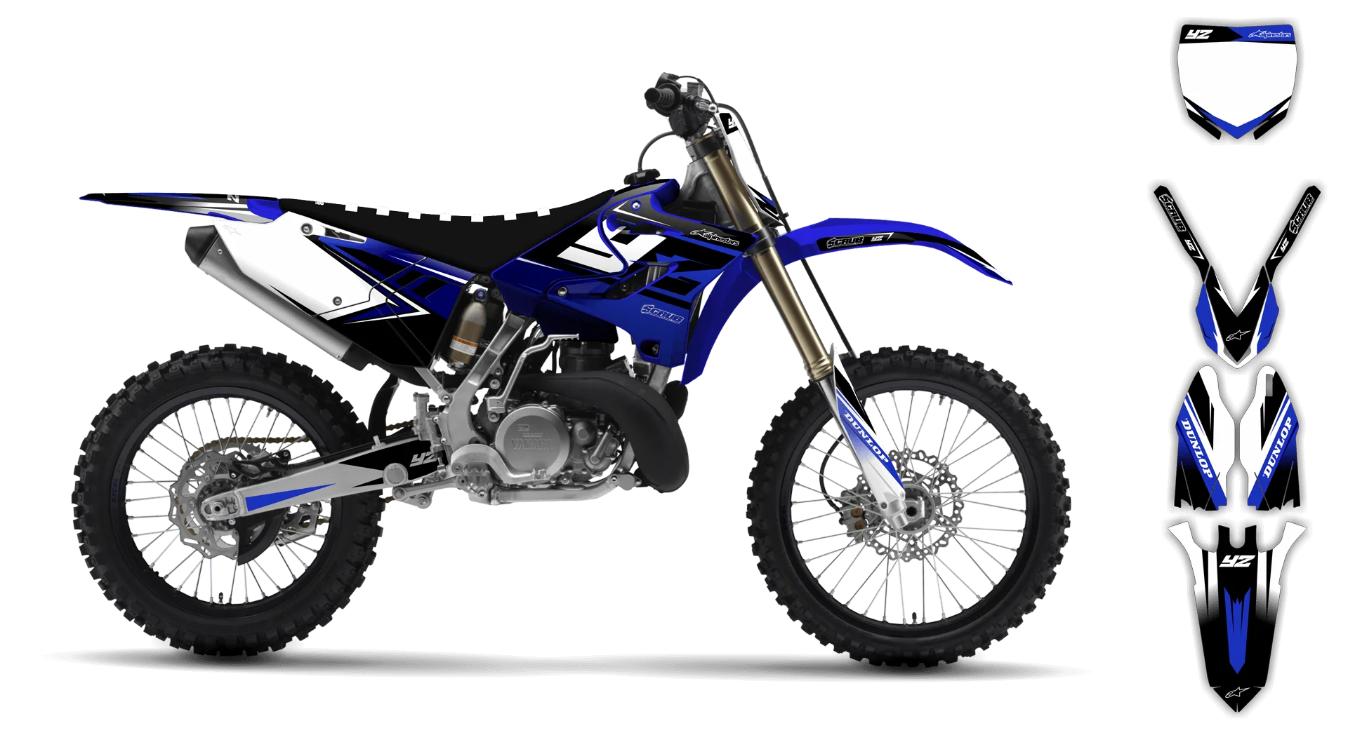 Graphics Kit - Yamaha - YZ 125-250 Revolution - 2005-2007 - SE1012 - R1