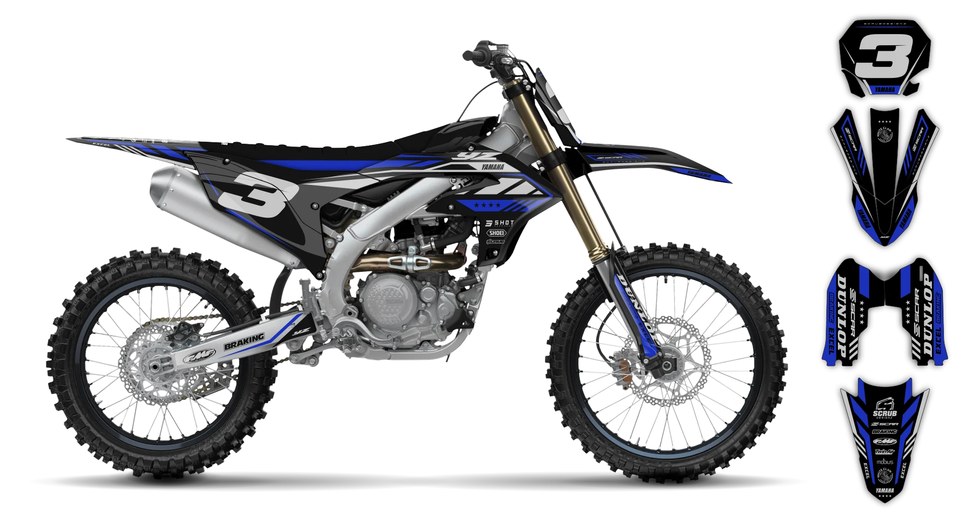 Graphics Kit - Yamaha - YZ450F - 2023-2025 - Grazer - LE