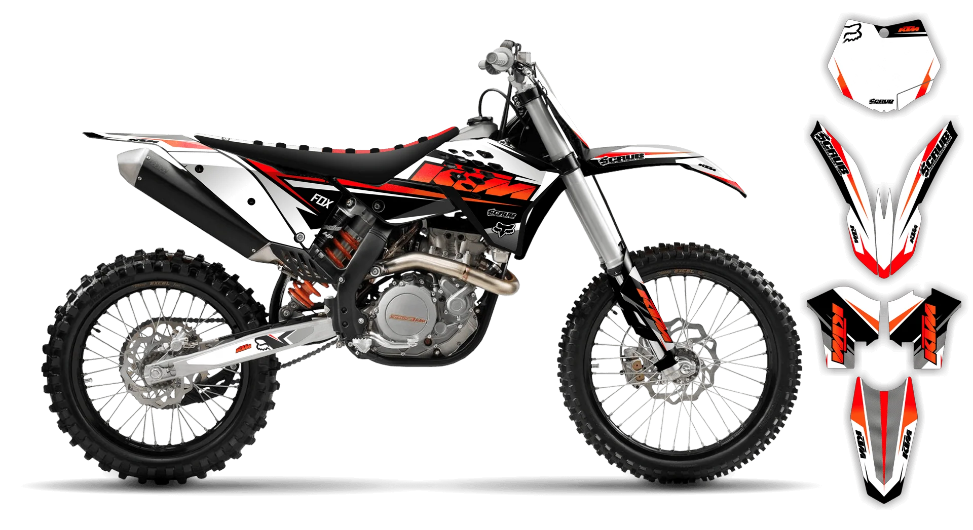 Graphics Kit - KTM - SX SX-F / XC XC-F - 2007-2010 - K14 - R1