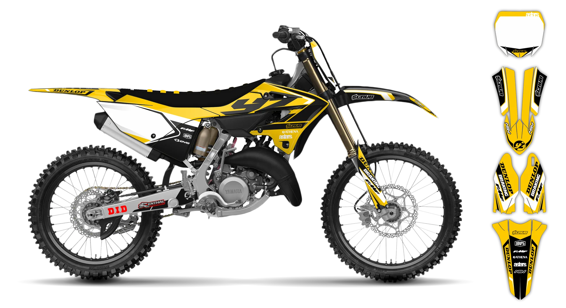 Graphics Kit - Yamaha - YZ 125 - 2022-2025 - Eclipse - R1