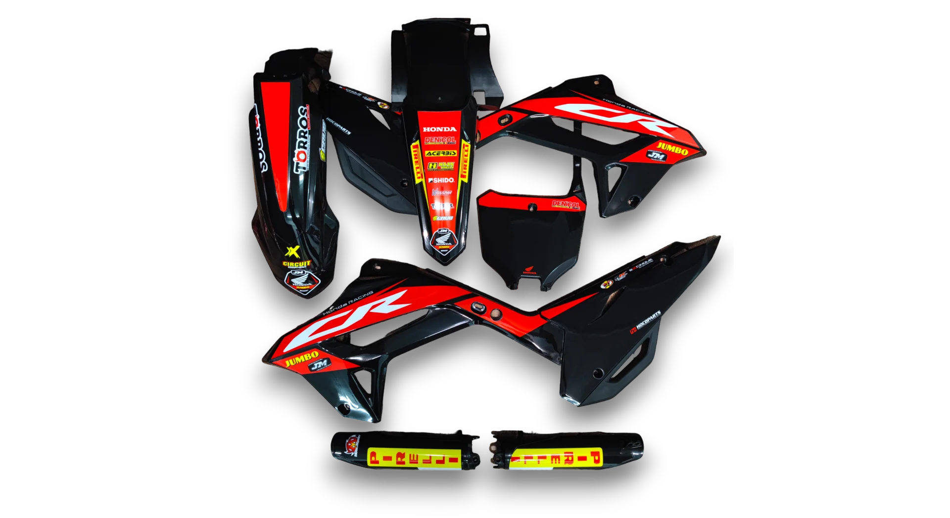 GFP - Honda - CR 125-250 Restyle 2022 - 2002-2007 - Black-JM-Racing-22-LE