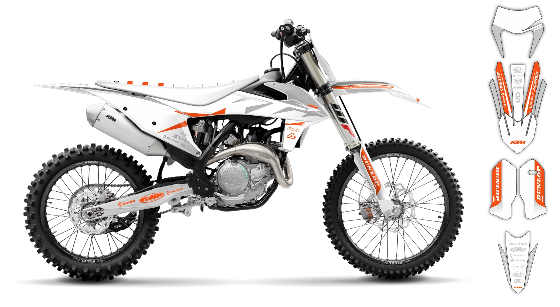 Graphics Kit - KTM - EXC EXC-F / XC-W XCF-W - 2020-2023 - K19 - R4