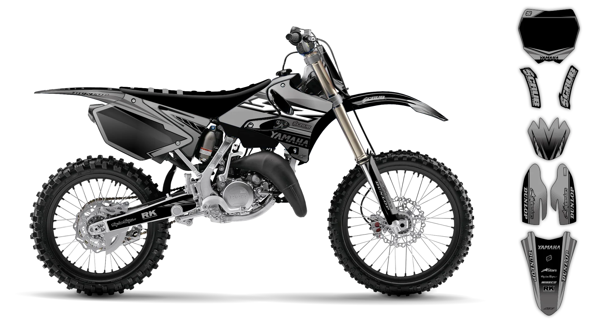 Graphics Kit - Yamaha - YZ 125 - 2006-2007 - Boognish - R3