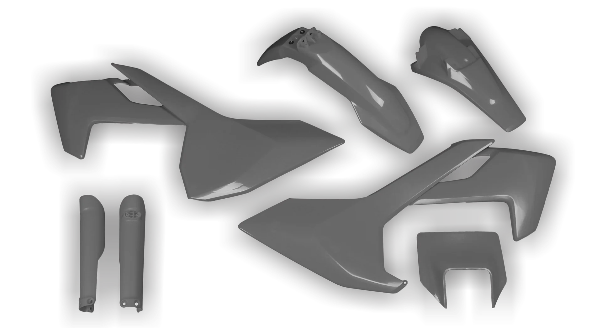 Plastics Kit - Husqvarna 14-> TE-FE Series - 2017-2019 - Full Kit - Grey