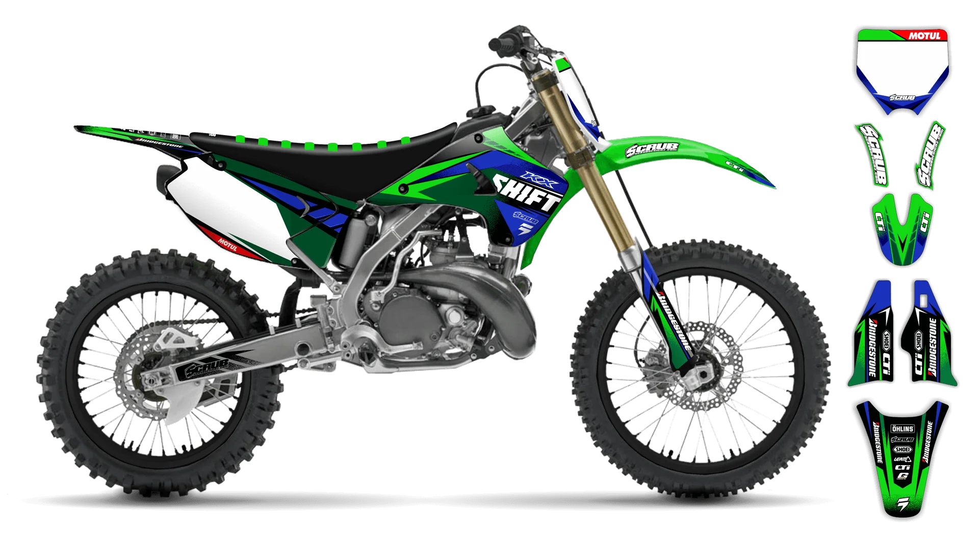 Graphics Kit - Kawasaki - KX 125 - 2004-2008 - Ragnar - LE