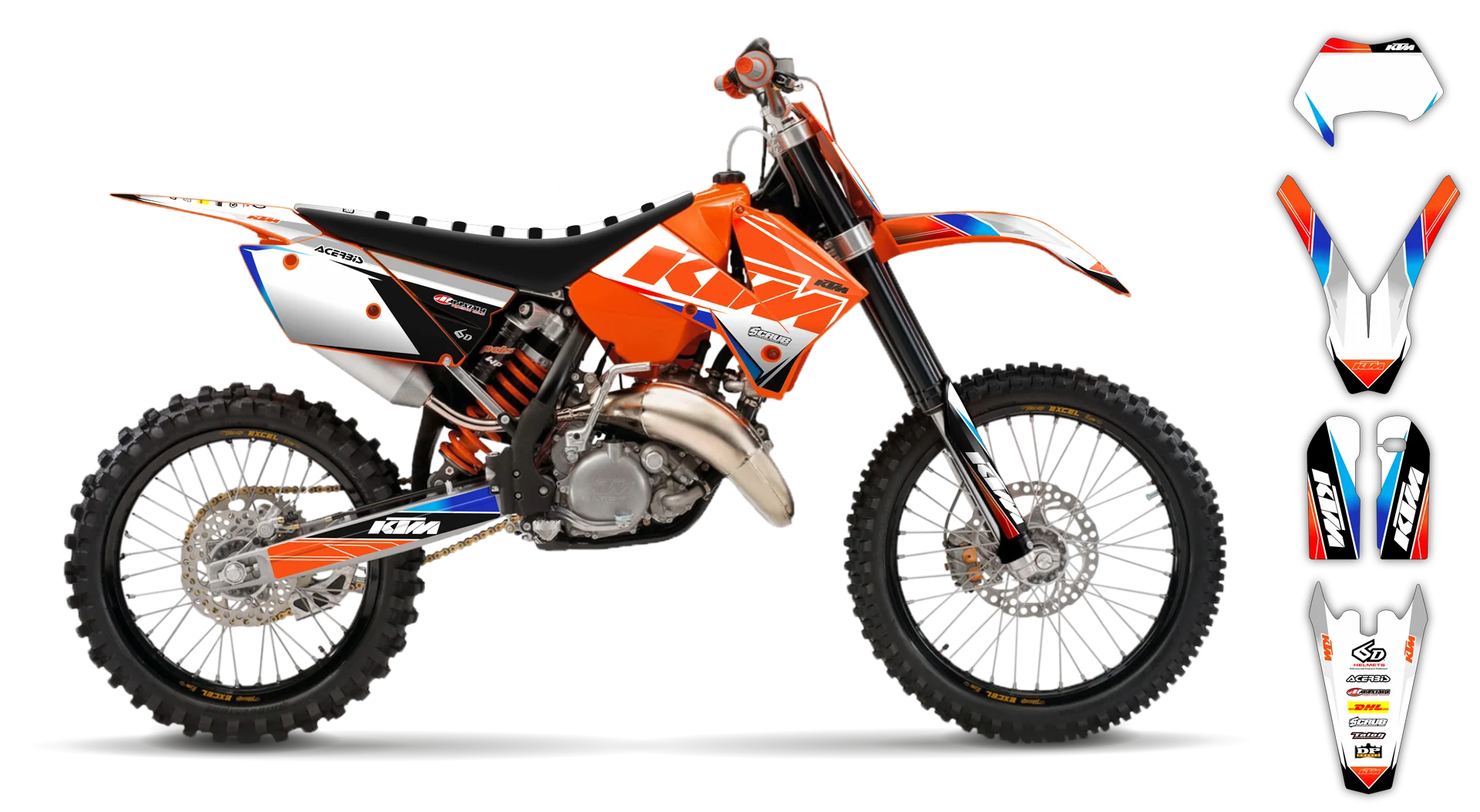 Graphics Kit - KTM - EXC EXC-F / XC-W XCF-W - 2005-2007 - K12 - LE